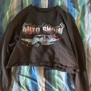 Hollister Vintage Auto Show Cropped Sweatshirt